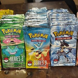 Pokemon Trading Card Game Series 1, 2, 3, and 6, 7 Packs